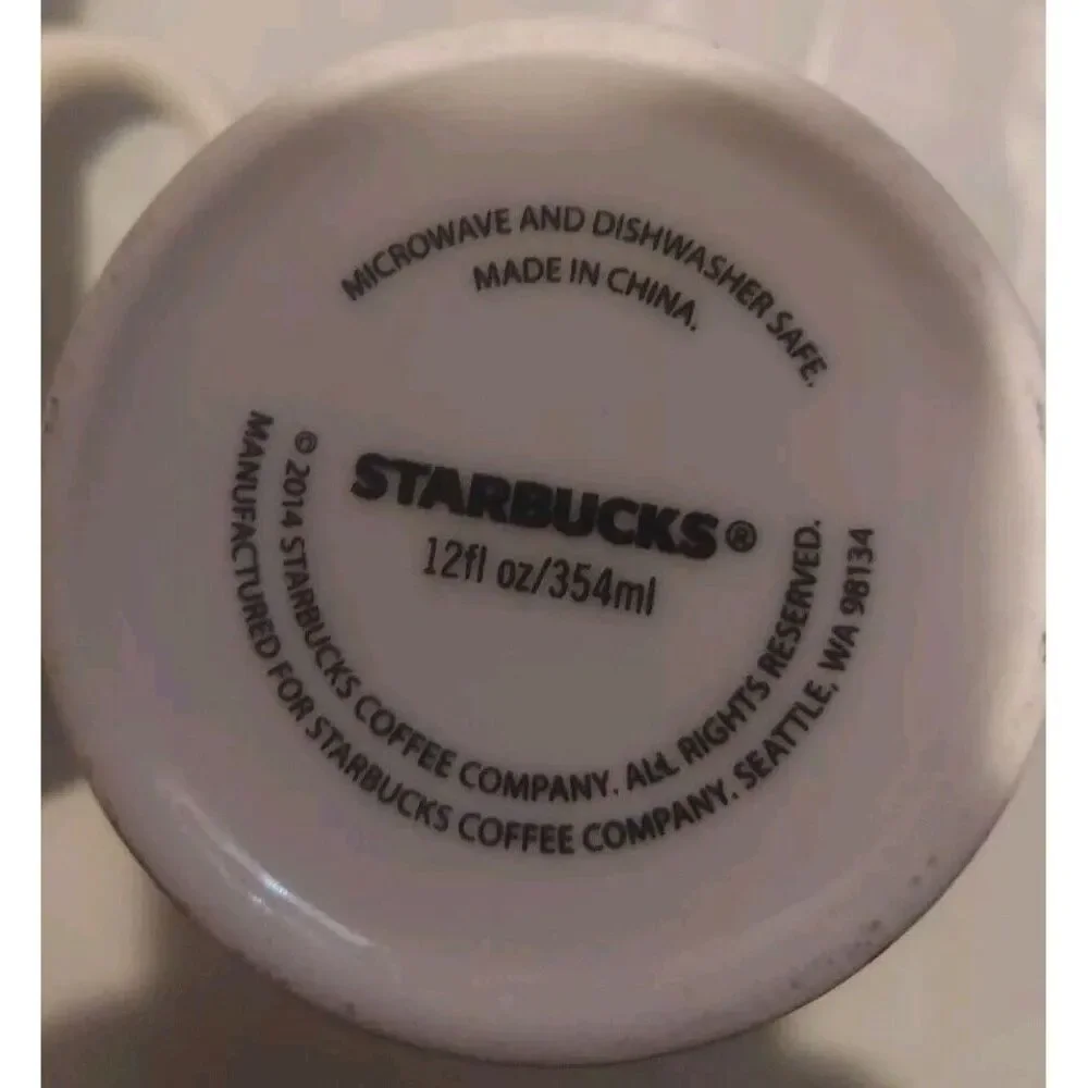 Starbucks 12 Oz Coffee Cups‎ 2014 Set Of 2
